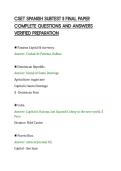 CSET SPANISH SUBTEST II FINAL PAPER&NewLine;COMPLETE QUESTIONS AND ANSWERS&NewLine;VERIFIED PREPARATION&NewLine;