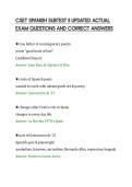 CSET SPANISH SUBTEST II UPDATED ACTUAL&NewLine;EXAM QUESTIONS AND CORRECT ANSWERS