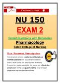 NU 150 Exam 2 &ndash; Galen Pharmacology &lpar;2026&sol;2027&rpar; Actual Questions & Answers to Pass the Exam &lpar;100&percnt; Verified&rpar;