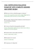 CSIA CERTIFICATION EVALUATION&NewLine;EXAMS SET WITH COMPLETE ANSWERS&NewLine;AND EXPERT REVIEW