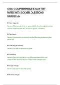 CSIA COMPREHENSIVE EXAM TEST&NewLine;PAPER WITH SOLVED QUESTIONS&NewLine;GRADED A&plus;