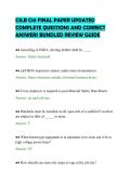 CSLB C10 FINAL PAPER UPDATED&NewLine;COMPLETE QUESTIONS AND CORRECT&NewLine;ANSWERS BUNDLED REVIEW GUIDE