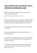 CSLB CONTRACTORS LAW PRACTICE TEST 12&NewLine;CERTIFICATION PREPARATION GUIDE