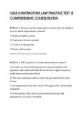 CSLB CONTRACTORS LAW PRACTICE TEST 12&NewLine;COMPREHENSIVE COURSE REVIEW