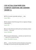 CSO ACTUAL EXAM PAPER 2026&NewLine;COMPLETE QUESTIONS AND ANSWERS&NewLine;GRADED A&plus;