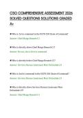 CSO COMPREHENSIVE ASSESSMENT 2026&NewLine;SOLVED QUESTIONS SOLUTIONS GRADED&NewLine;A&plus;