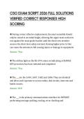 CSO EXAM SCRIPT 2026 FULL SOLUTIONS&NewLine;VERIFIED CORRECT RESPONSES HIGH&NewLine;SCORING