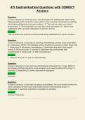 ATI Gastrointestinal Questions with CORRECT&NewLine;Answers