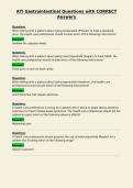 ATI Gastrointestinal Questions with CORRECT&NewLine;Answers