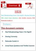 Hesi Pathophysiology Exam 1 Hu Nsg120 &ndash; Herzing University 2026 Actual Exam Questions And Verified Answers With Rationales Graded A&plus;