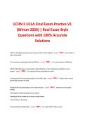 ECON 2 &mdash; UCLA Final Exam Practice V1E &vert; Principles of Economics &vert; 2026 Practice Test&comma; Answers & Fully Explained Solutions
