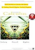 TEST BANK for Calculus 9th Edition by Varberg&comma; Purcell&comma; Rigdon&comma; Verified Chapter