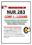 NUR 283 Comp 1-3 Exams &ndash; Transition to Registered Nursing Practice Galen &lpar;2026&sol;2027&rpar; Actual Questions & Answers to Pass the Exam &lpar;100&percnt; Verified&rpar;