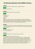ATI Med-Surg Questions with CORRECT Answers