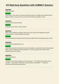 ATI Med-Surg Questions with CORRECT Answers