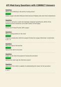 ATI Med-Surg Questions with CORRECT Answers