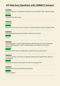 ATI Med-Surg Questions with CORRECT Answers