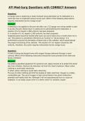 ATI Med-Surg Questions with CORRECT Answers