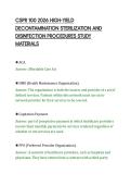 CSPR 100 2026 COMPLETE STERILE&NewLine;PROCESSING TECHNICIAN EXAM&NewLine;PREPARATION AND PRACTICE NOTE