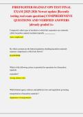 Firefighter Hazardous Materials Operations &lpar;HazMat Ops&rpar; Final Exam 2025&ndash;2026 &ndash; Comprehensive Study Guide with Verified Questions and Answers