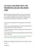 CST EXAM 3 2026 COMPLETE SURGICAL&NewLine;TECHNOLOGY EXAM PREPARATION AND&NewLine;PRACTICE NOTES&NewLine;
