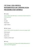 CST EXAM 3 2026 PATIENT SAFETY AND&NewLine;PERIOPERATIVE CARE HIGH-YIELD REVIEW&NewLine;GUIDE