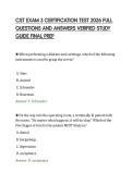 CST EXAM 3 ACTUAL PAPER 2026 QUESTIONS&NewLine;AND SOLUTIONS GRADED A PLUS COMPLETE&NewLine;REVIEW SE