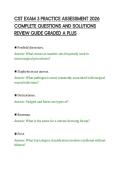 CST EXAM 3 EXAMINATION PAPER 2026&NewLine;COMPLETE SOLVED QUESTIONS PRACTICE&NewLine;REVIEW PACK HIGH YIELD MATERIA