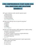CTBS COMPREHENSIVE STUDY GUIDE 2026&NewLine;FULL QUESTIONS AND SOLUTIONS&NewLine;GRADED A&plus;