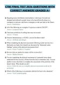 CTBS FINAL TEST 2026 QUESTIONS WITH&NewLine;CORRECT ANSWERS GRADED A&plus;