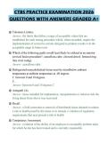 CTBS PRACTICE EXAMINATION 2026&NewLine;QUESTIONS WITH ANSWERS GRADED A&plus;