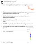 MASSAGE THERAPY MCQ TEST EXAM WITH CORRECT ACTUAL QUESTIONS AND CORRECTLY WELL DEFINED ANSWERS LATEST ALREADY GRADED A&plus;