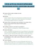 CTCD ACTUAL EXAM PAPER 2026&NewLine;QUESTIONS WITH ANSWERS GRADED&NewLine;A&plus;