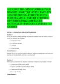 ALF CORE TRAINING FLORIDA EXAM 2026&sol;2027 &vert; ASSISTED LIVING FACILITY ADMINISTRATOR CERTIFICATION &ndash; FLORIDA AHCA &vert; EXPERT VERIFIED &vert; 100 VERIFIED Q&A &vert; DETAILED RATIONALES &vert; PASS GUARANTEED - A&plus; GRADED&NewLine;