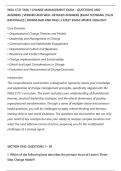WGU C721 TASK 1 CHANGE MANAGEMENT EXAM &ndash; QUESTIONS AND&NewLine;ANSWERS &vert; VERIFIED AND WELL DETAILED ANSWERS &vert;EXAM TESTBANK &vert; PLUS&NewLine;RATIONALES &vert; DOWNLOAD AND PASS &vert; LATEST EXAM UPDATE 2026&sol;2027