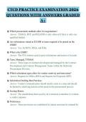 CTCD PRACTICE EXAMINATION 2026&NewLine;QUESTIONS WITH ANSWERS GRADED&NewLine;A&plus;