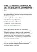CTPRP COMPREHENSIVE EXAMINATION TEST&NewLine;2026 SOLVED QUESTIONS ANSWERS GRADED&NewLine;A&plus;