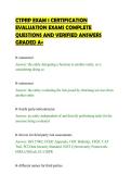 CTPRP EXAM 1 CERTIFICATION&NewLine;EVALUATION EXAMS COMPLETE&NewLine;QUESTIONS AND VERIFIED ANSWERS&NewLine;GRADED A&plus;