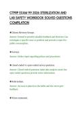 CTPRP EXAM 99 2026 STERILIZATION AND&NewLine;LAB SAFETY WORKBOOK SOLVED QUESTIONS&NewLine;COMPILATION