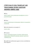CTPRP EXAM 99 2026 TRANSPLANT AND&NewLine;TISSUE BANKING REVIEW QUESTIONS&NewLine;ANSWERS VERIFIED GUIDE