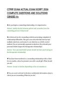 CTPRP EXAM ACTUAL EXAM SCRIPT 2026&NewLine;COMPLETE QUESTIONS AND SOLUTIONS&NewLine;GRADED A&plus;