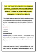 WGU D027 OBJECTIVE ASSESSMENT FINAL EXAM  2026&sol;2027 COMPLETE QUESTIONS AND CORRECT DETAILED ANSWERS WITH RATIONALES &vert;&vert; 100&percnt; GUARANTEED PASS&excl;&excl; LATEST VERSION