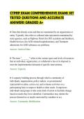 CTPRP EXAM COMPREHENSIVE EXAMS SET&NewLine;TESTED QUESTIONS AND ACCURATE&NewLine;ANSWERS GRADED A&plus;