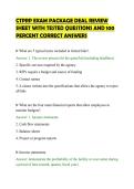 CTPRP EXAM PACKAGE DEAL REVIEW&NewLine;SHEET WITH TESTED QUESTIONS AND 100&NewLine;PERCENT CORRECT ANSWERS