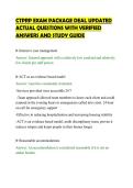 CTPRP EXAM PACKAGE DEAL UPDATED&NewLine;ACTUAL QUESTIONS WITH VERIFIED&NewLine;ANSWERS AND STUDY GUIDE