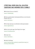 CTPRP FINAL PAPER 2026 FULL SOLUTION&NewLine;QUESTIONS AND ANSWERS 100&percnt; CORREC