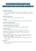 CTR CERTIFICATION SCRIPT 2026&NewLine;QUESTIONS WITH SOLUTIONS GRADED A&plus;