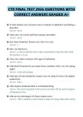 CTR FINAL TEST 2026 QUESTIONS WITH&NewLine;CORRECT ANSWERS GRADED A&plus;