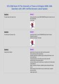 UTA 3366 Exam &num;3 The University of Texas at Arlington NURS 3366&NewLine;Questions with 100&percnt; Verified Answers Latest Update