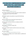 CTR PRACTICE COMPREHENSIVE STUDY&NewLine;GUIDE 2026 FULL QUESTIONS AND&NewLine;SOLUTIONS GRADED A&plus;